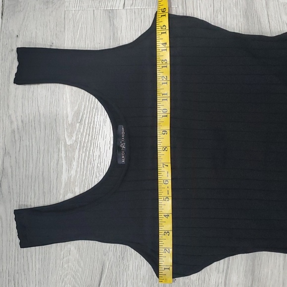 NEW Almost Famous Scoop Neck Knitted Ribbed Midi Black Dress sz XL - Picture 7 of 10